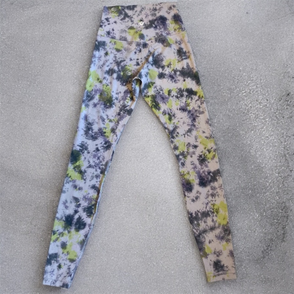 Lululemon Align Tie Dye Purple and Green Leggings